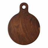 Round Wooden Serving Board with Handle | Premium Kitchen & Cheese Board