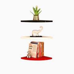 3-Tier Corner Wall Shelf – Floating Wall Mounted Rack for Living Room, Bedroom & Office