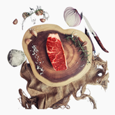 Natural Rustic Wooden Chopping Board – Premium Serving Platter for Meat, BBQ, Kitchen & Food Styling