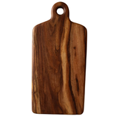 Premium Rectangular Wooden Serving Board with Handle | Solid Wood Chopping & Cheese Board