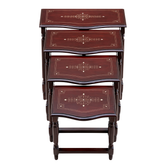 Handcrafted Sheesham Wood Nesting Table Set | Premium Carved Wooden Tables for Living Room, Bedroom & Home Décor
