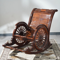 Wooden Rocking Chair – Solid Wood Relaxing Chair for Indoor & Outdoor Use