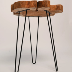 Handcrafted Live Edge Solid Wood Table  Natural Live Edge Wooden Coffee Table