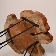 Handcrafted Live Edge Solid Wood Table  Natural Live Edge Wooden Coffee Table