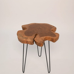 Handcrafted Live Edge Solid Wood Table  Natural Live Edge Wooden Coffee Table