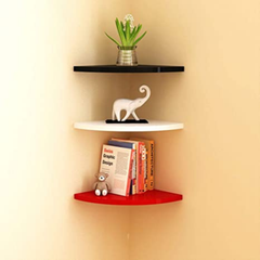 3-Tier Corner Wall Shelf – Floating Wall Mounted Rack for Living Room, Bedroom & Office