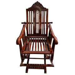 Wooden Rocking Chair – Solid Wood Relaxing Chair for Indoor & Outdoor Use