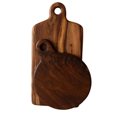 Natural Rustic Wooden Chopping Board – Premium Serving Platter for Meat, BBQ, Kitchen & Food Styling