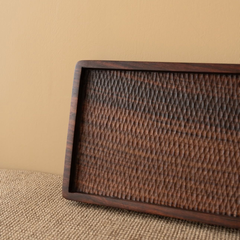 Handcrafted Wooden Serving Tray Set – Premium 3-Piece Textured Solid Wood Trays