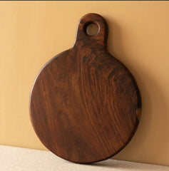 Natural Rustic Wooden Chopping Board – Premium Serving Platter for Meat, BBQ, Kitchen & Food Styling