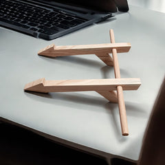 Wooden Laptop Stand – Ergonomic Foldable Desk Stand for Laptop & Tablet
